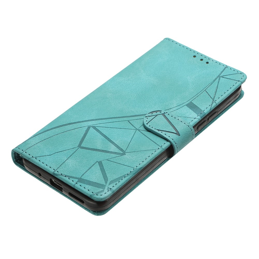 Triangly knižkové puzdro na Xiaomi 15T Pro - modrozelené