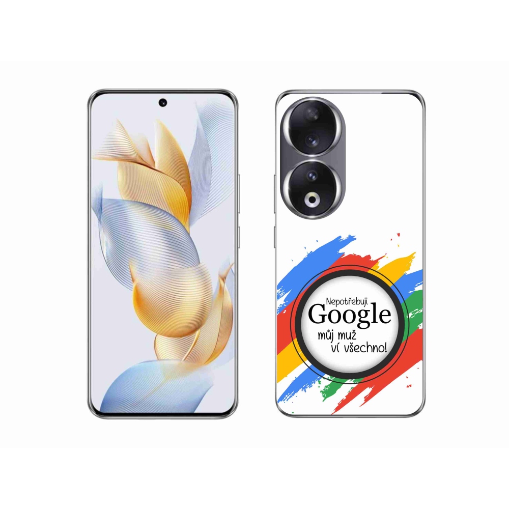 Gélový kryt mmCase na Honor 90 - muž vie všetko biele pozadie