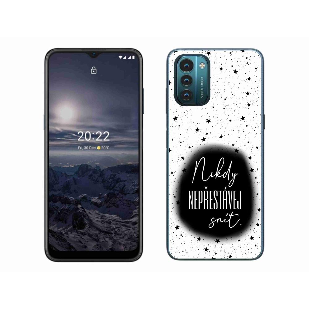 Gélový kryt mmCase na Nokia G11/G21 - citát 1 čiernobiele pozadie