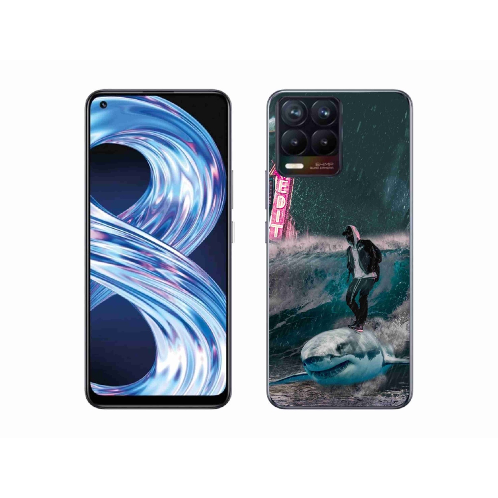 Gélový kryt mmCase na Realme 8 Pro - žralok