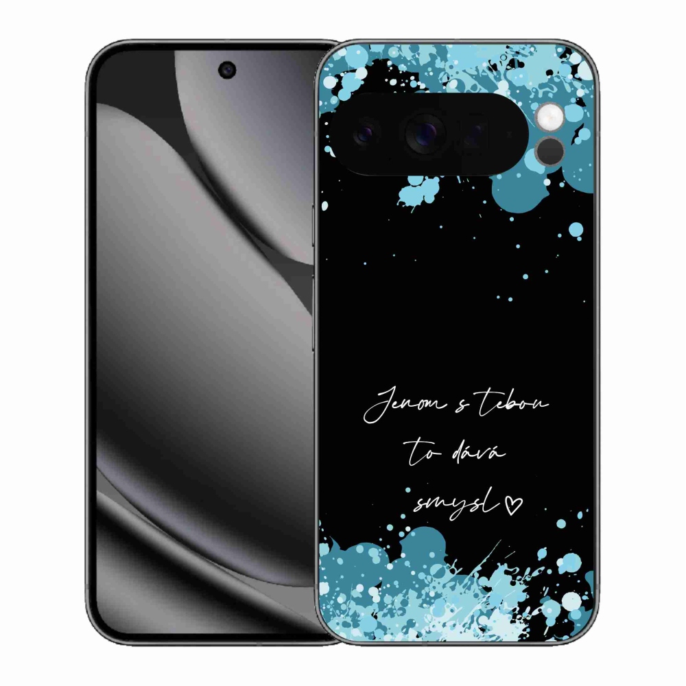 Gélový kryt mmCase na Google Pixel 10 Pro XL - zamilovaný text čierne pozadie