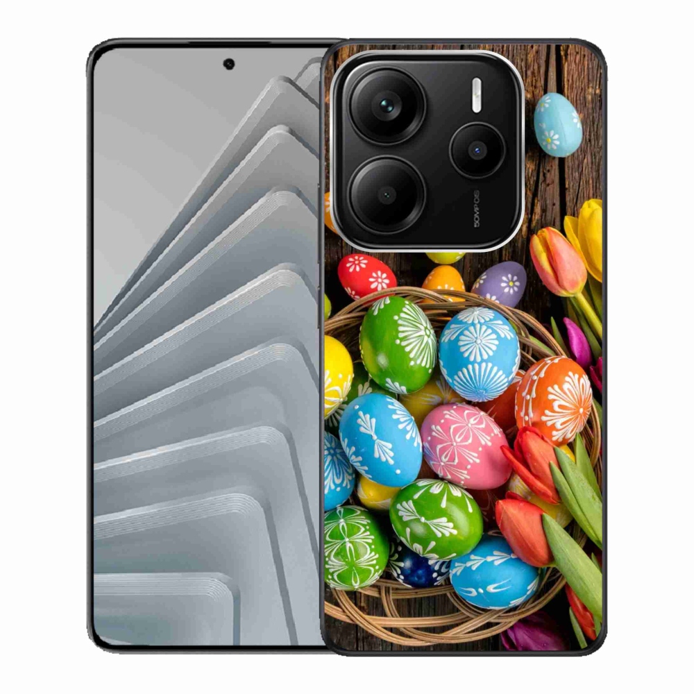 Gélový kryt mmCase na Xiaomi Redmi Note 14 5G - velikonočné vajíčka