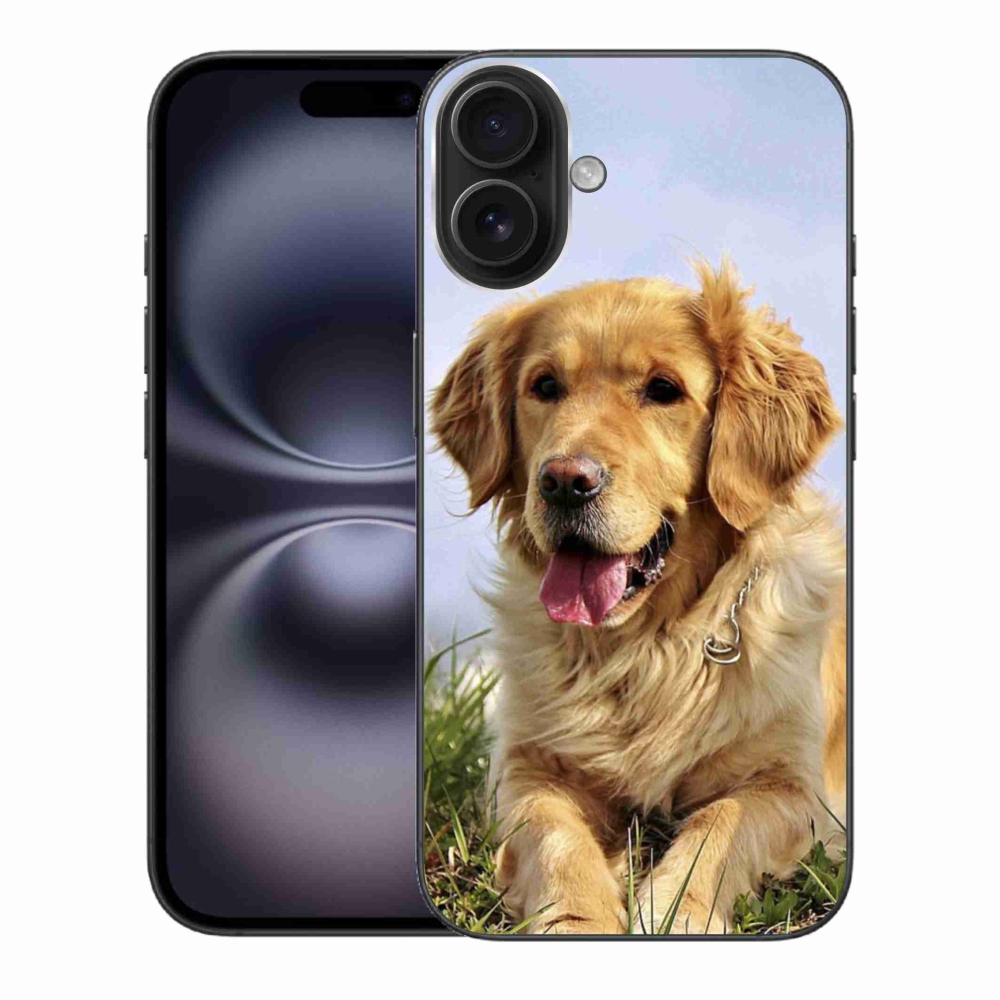 Gélový obal mmCase na iPhone 16 Plus - zlatý retriever