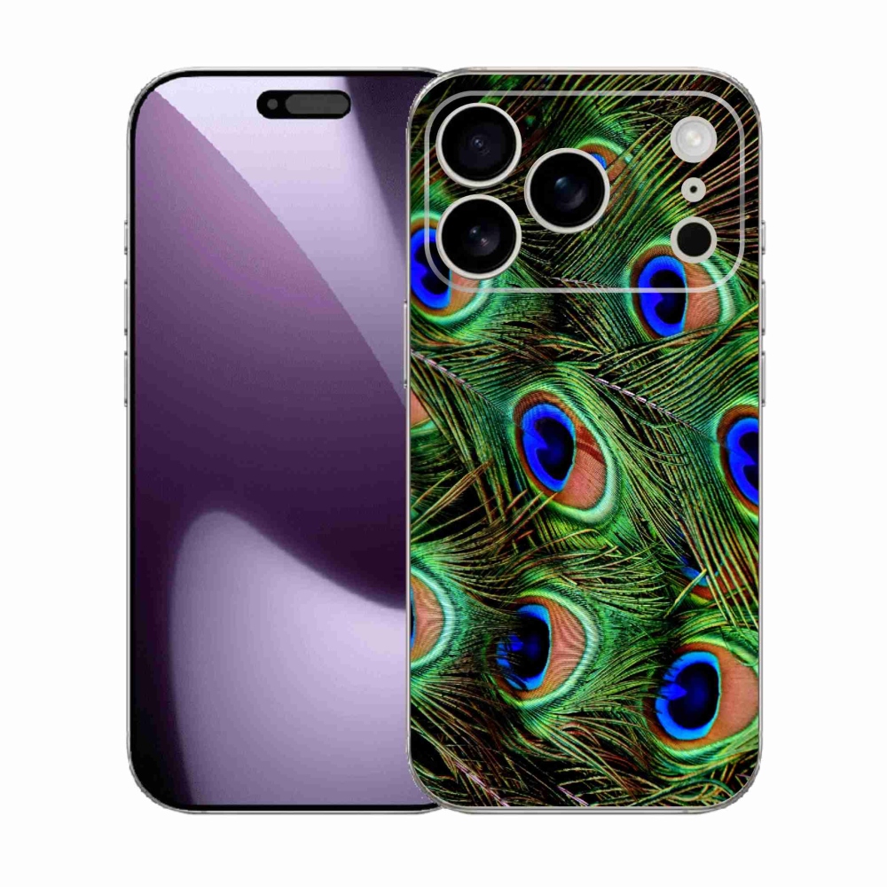 Gélový kryt mmCase na iPhone 17 Pro - pávie perie