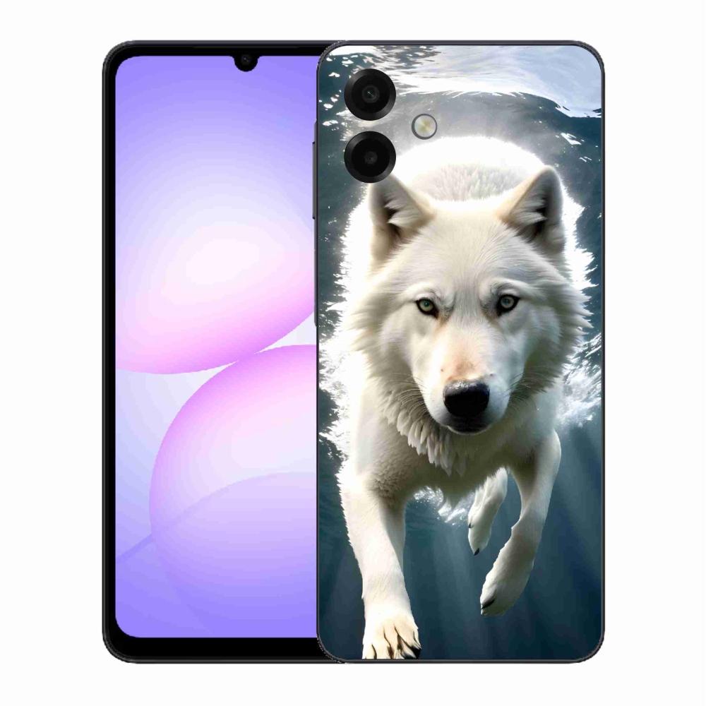 Gélový kryt mmCase na Samsung Galaxy A07 4G - biely vlk