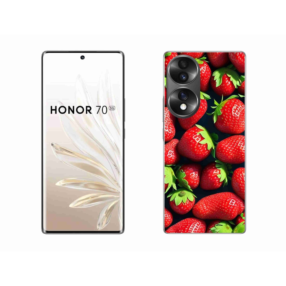 Gélový kryt mmCase na Honor 70 - jahody