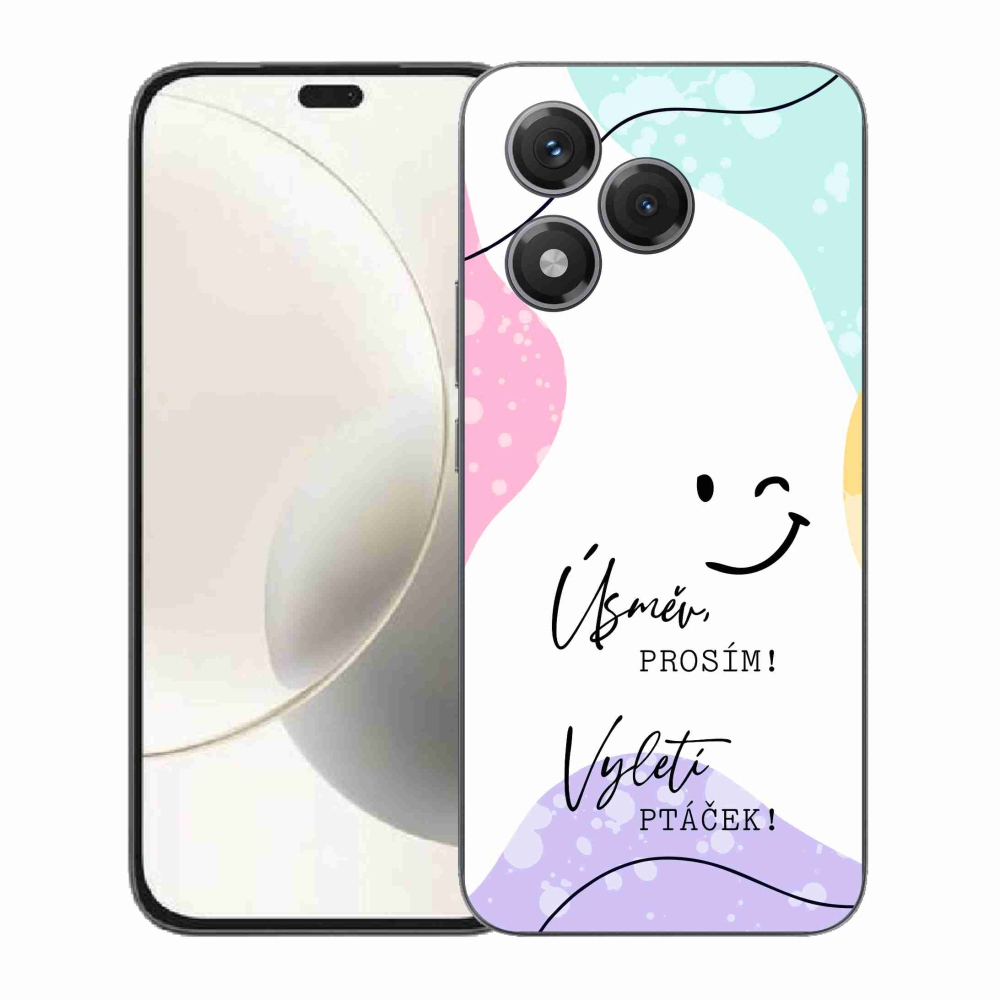 Gélový kryt mmCase na Honor 400 Lite - vtipný text 4 biele pozadie
