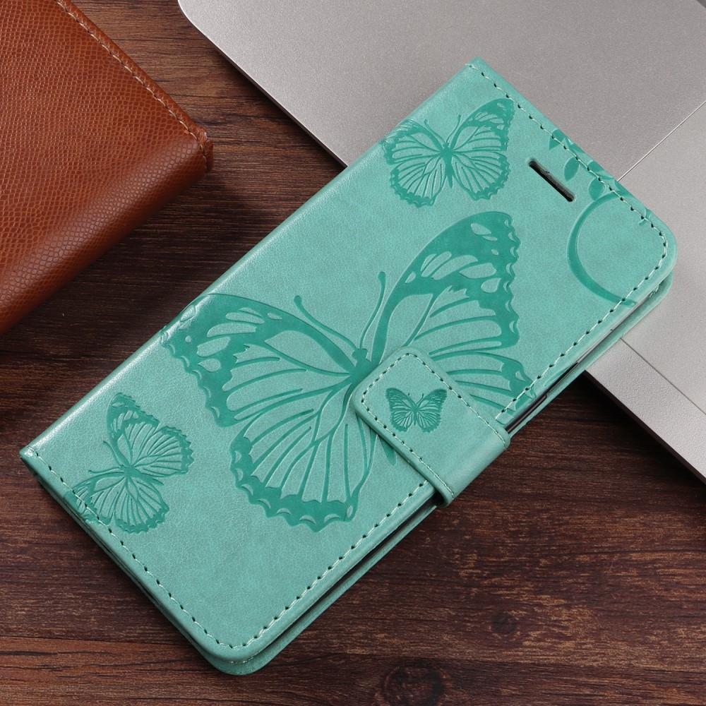 Big Butterfly knižkové puzdro na Xiaomi Redmi A5 (171.7x77.8x8.3mm) - modrozelené