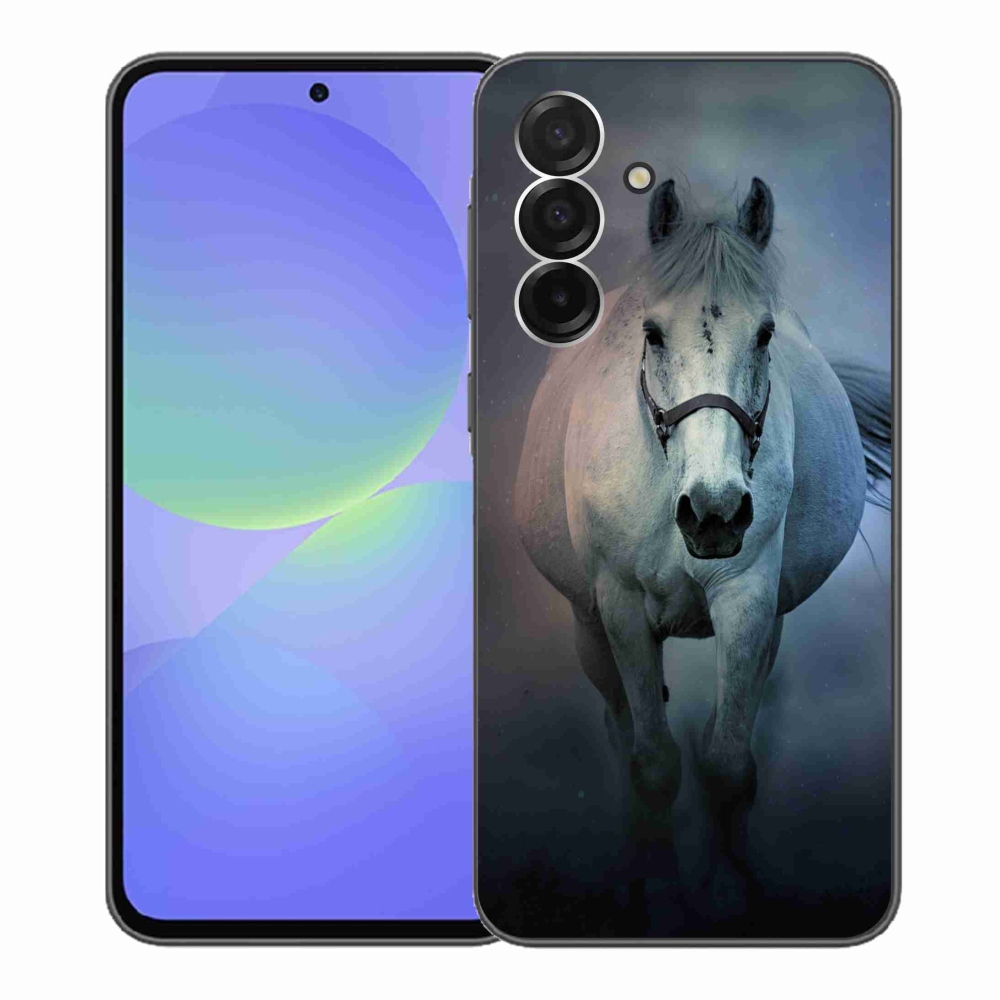 Gélový kryt mmCase na Samsung Galaxy A36 5G - bežiaci biely kôň