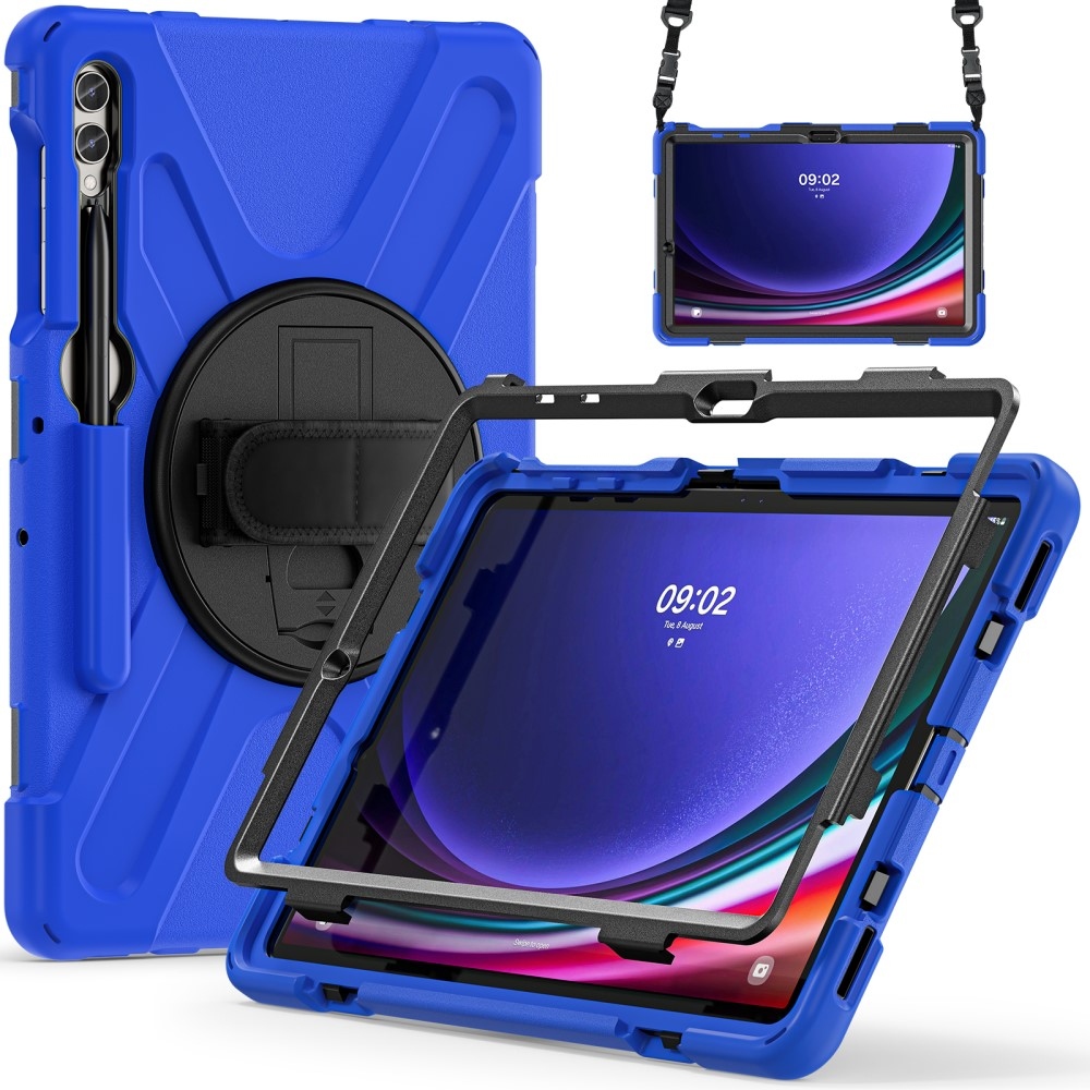 Strap odolný kryt s úchopom na ruku a popruhom na Samsung Galaxy Tab S10+/S9+/S9