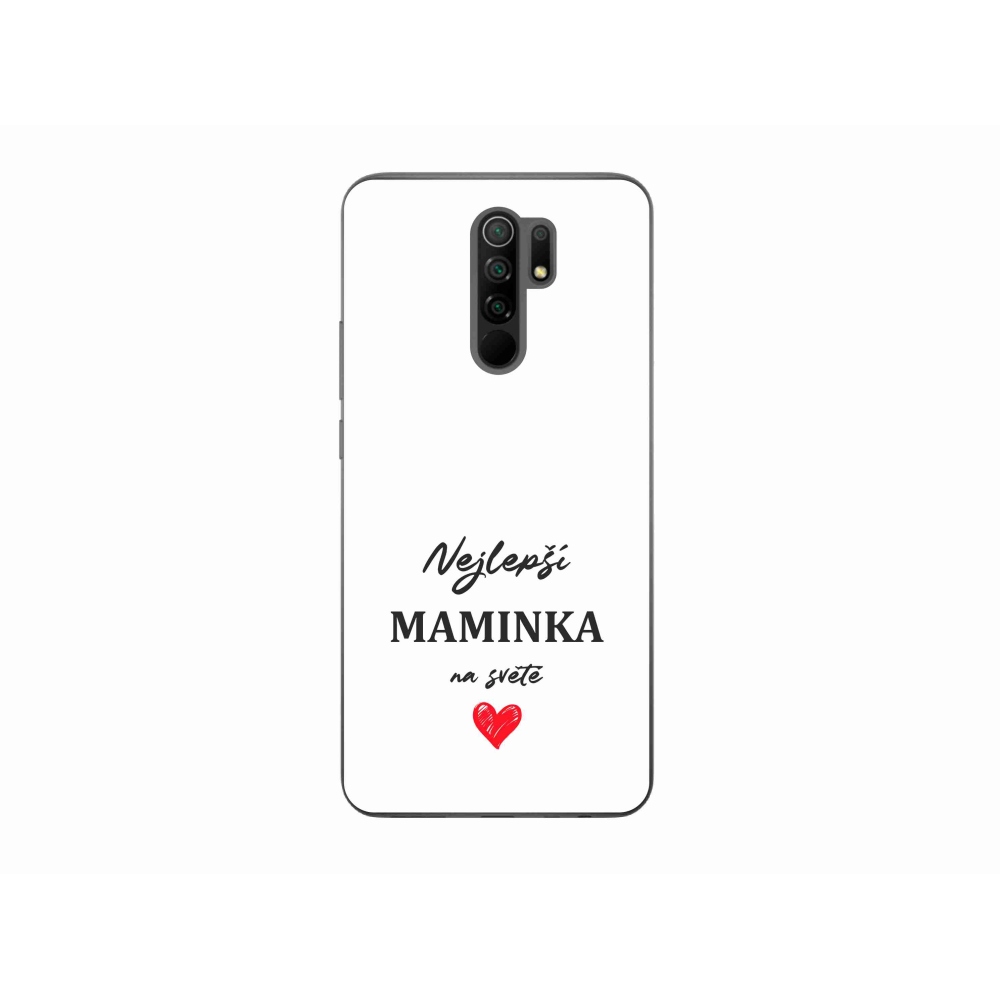 Gélový kryt mmCase na Xiaomi Redmi 9 - najlepšia mamička 1 biele pozadie