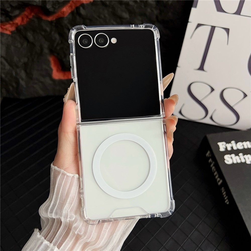 Clear acrylový obal s MagSafe na Samsung Galaxy Z Flip7 5G - priehľadný