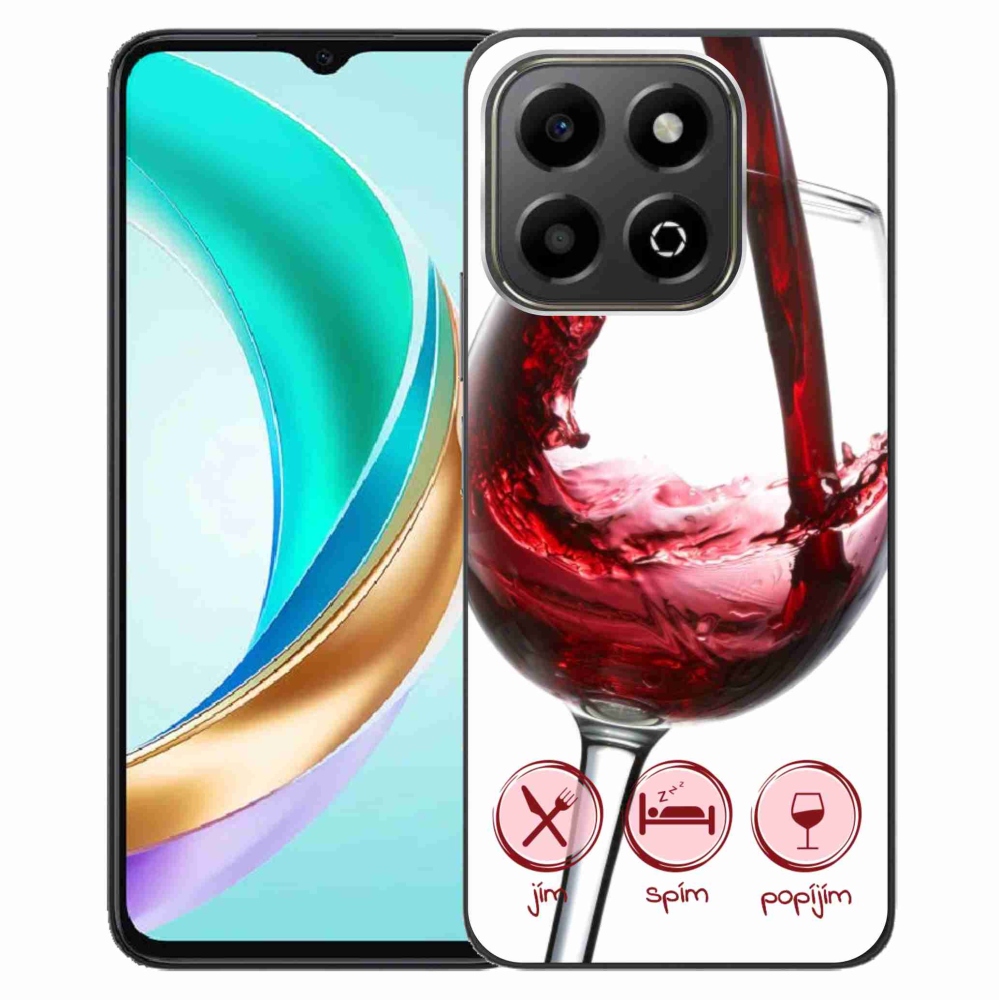 Gélový kryt mmCase na Honor X6b - pohár vína červené