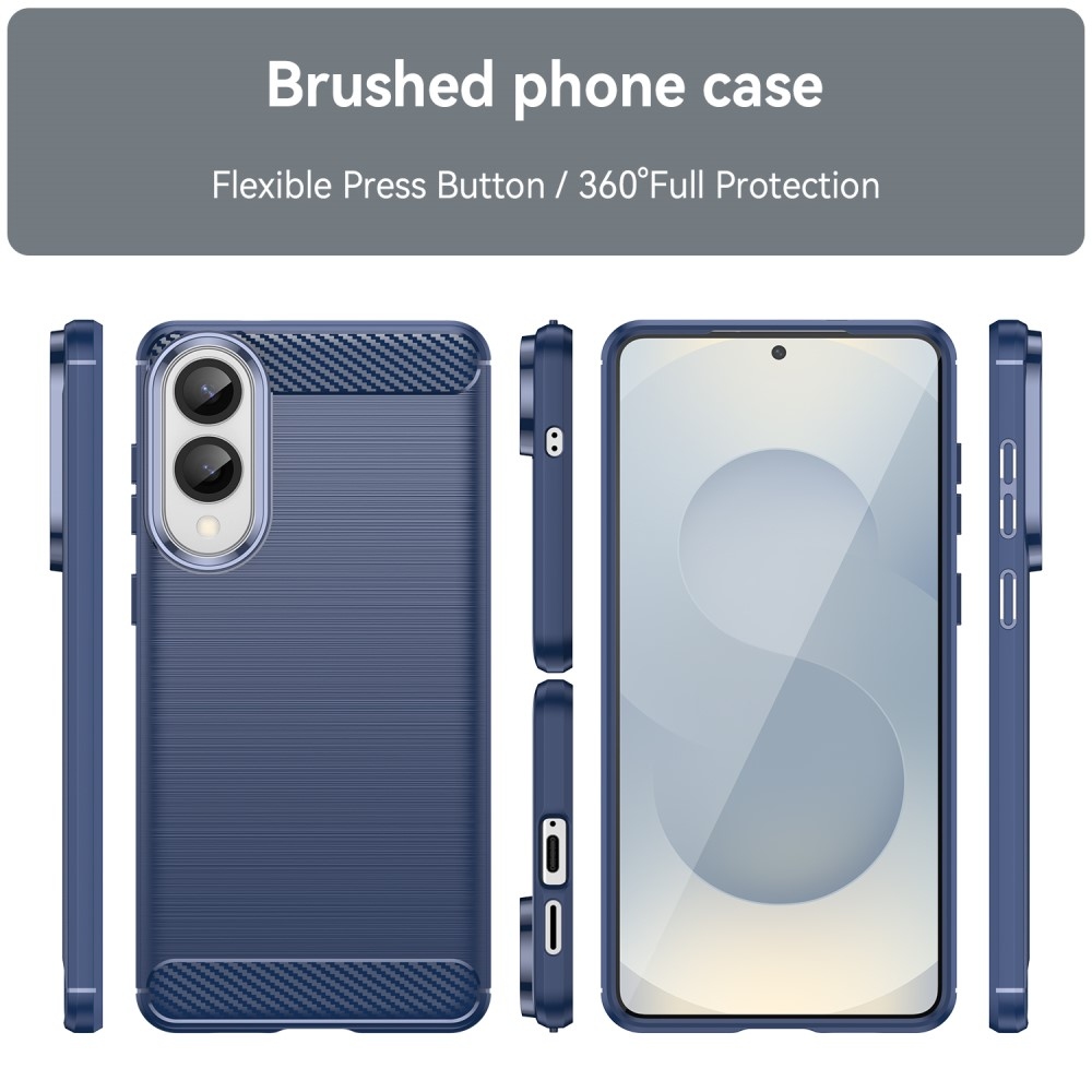 Carbon odolný gélový obal na Samsung Galaxy S25 Edge - modrý