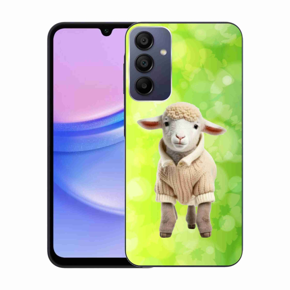 Gélový kryt mmCase na Samsung Galaxy A15 4G/5G - jahňa vo svetri