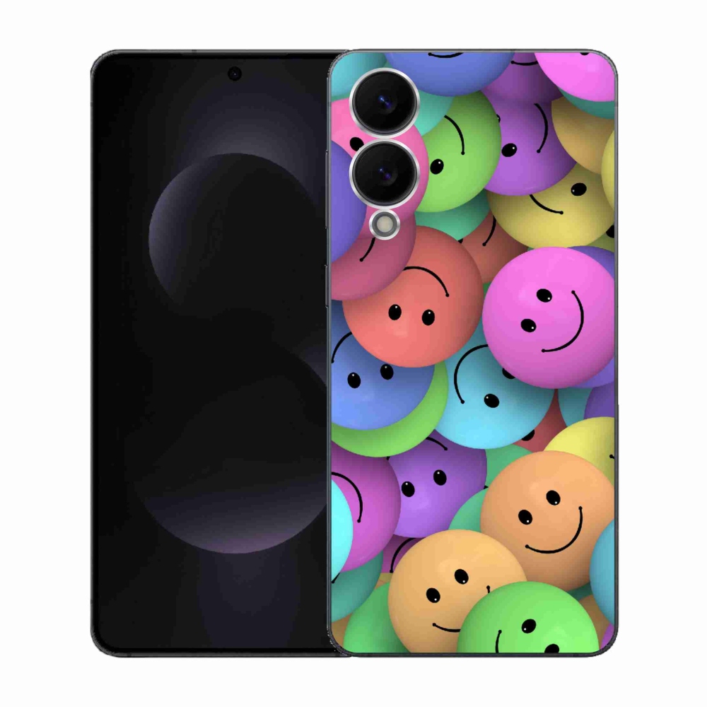 Gélový kryt mmCase na Samsung Galaxy S25 Edge - farební smajlíci