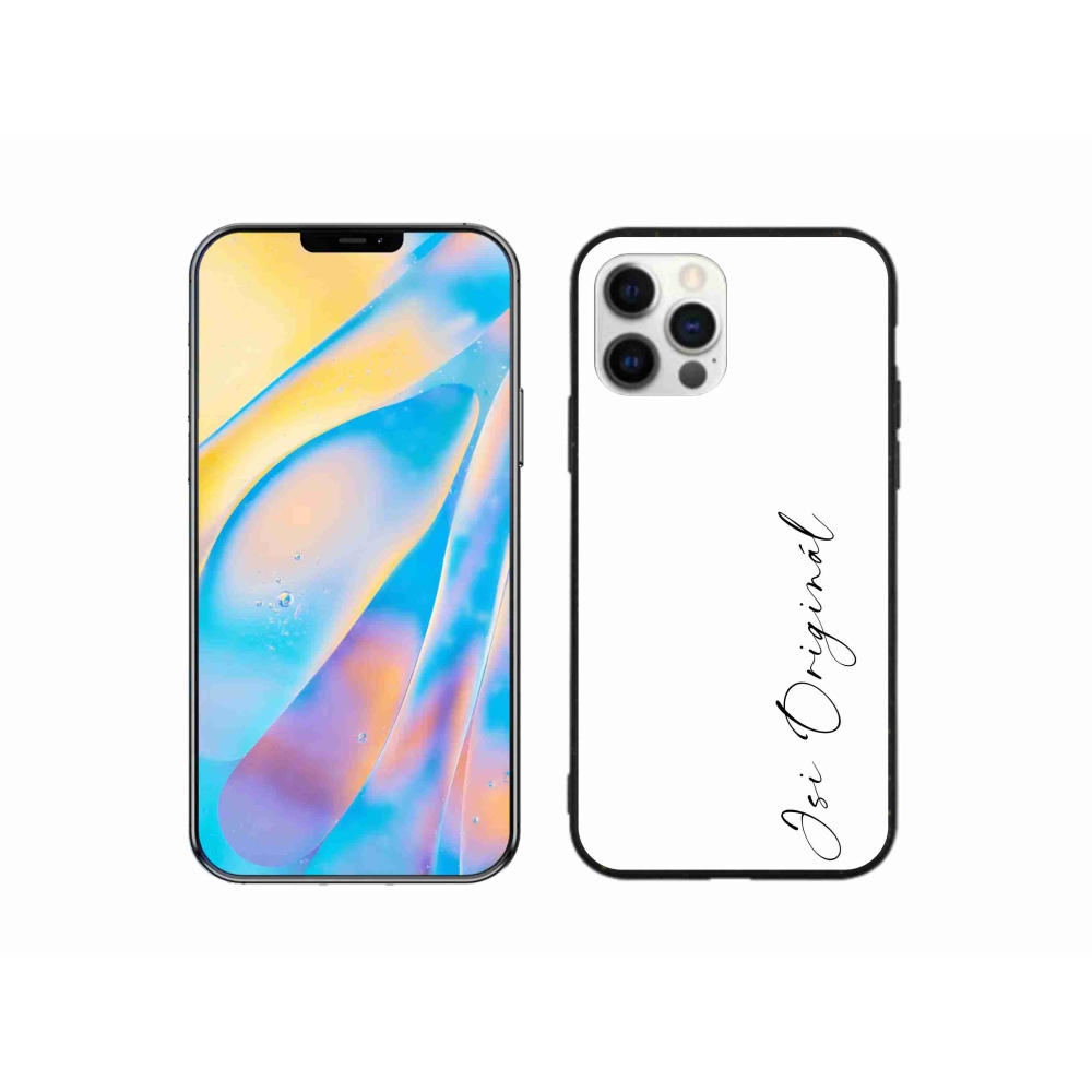 Gélový kryt mmCase na iPhone 12 Pro - si originál biele pozadie