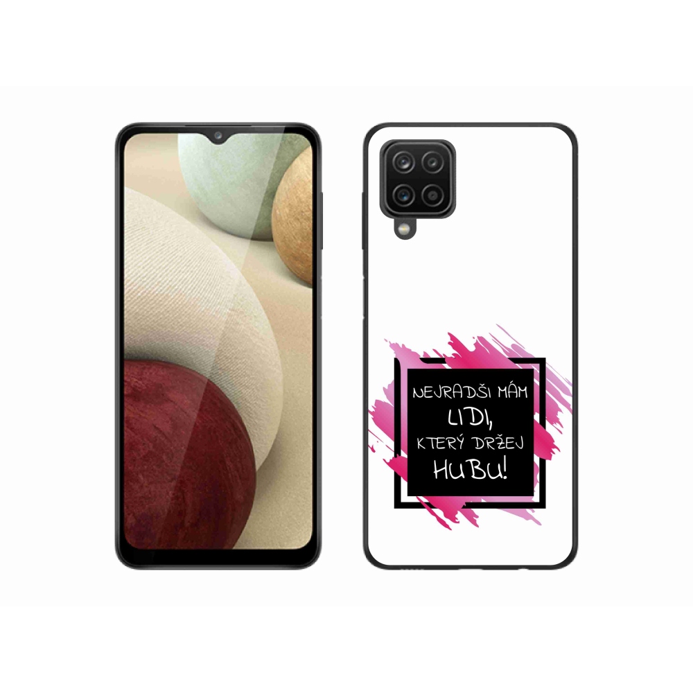 Gélový kryt mmCase na Samsung Galaxy M12 - vtipný text 7 čiernobiele pozadie