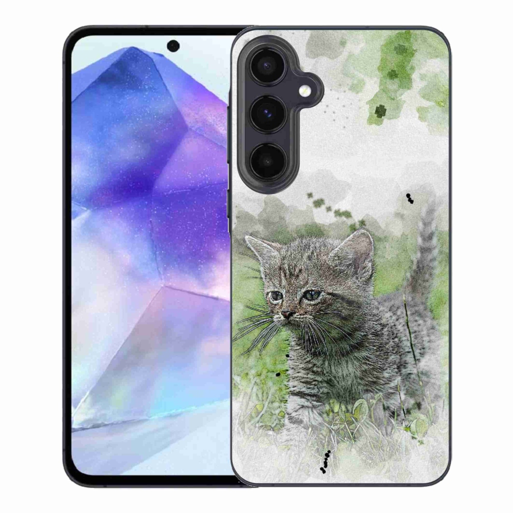 Gélový kryt mmCase na Samsung Galaxy A55 5G - roztomilé mačiatko 1