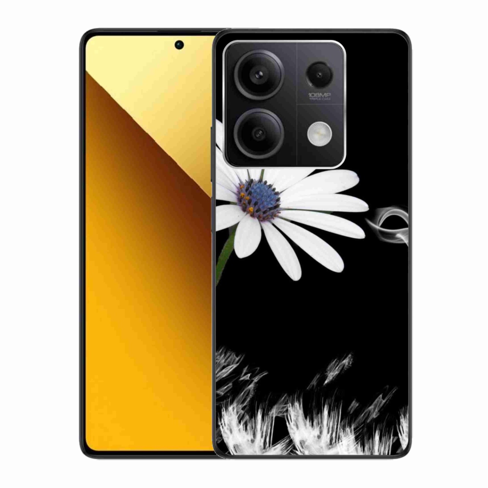 Gélový kryt mmCase na Xiaomi Redmi Note 13 5G - biela kvetina