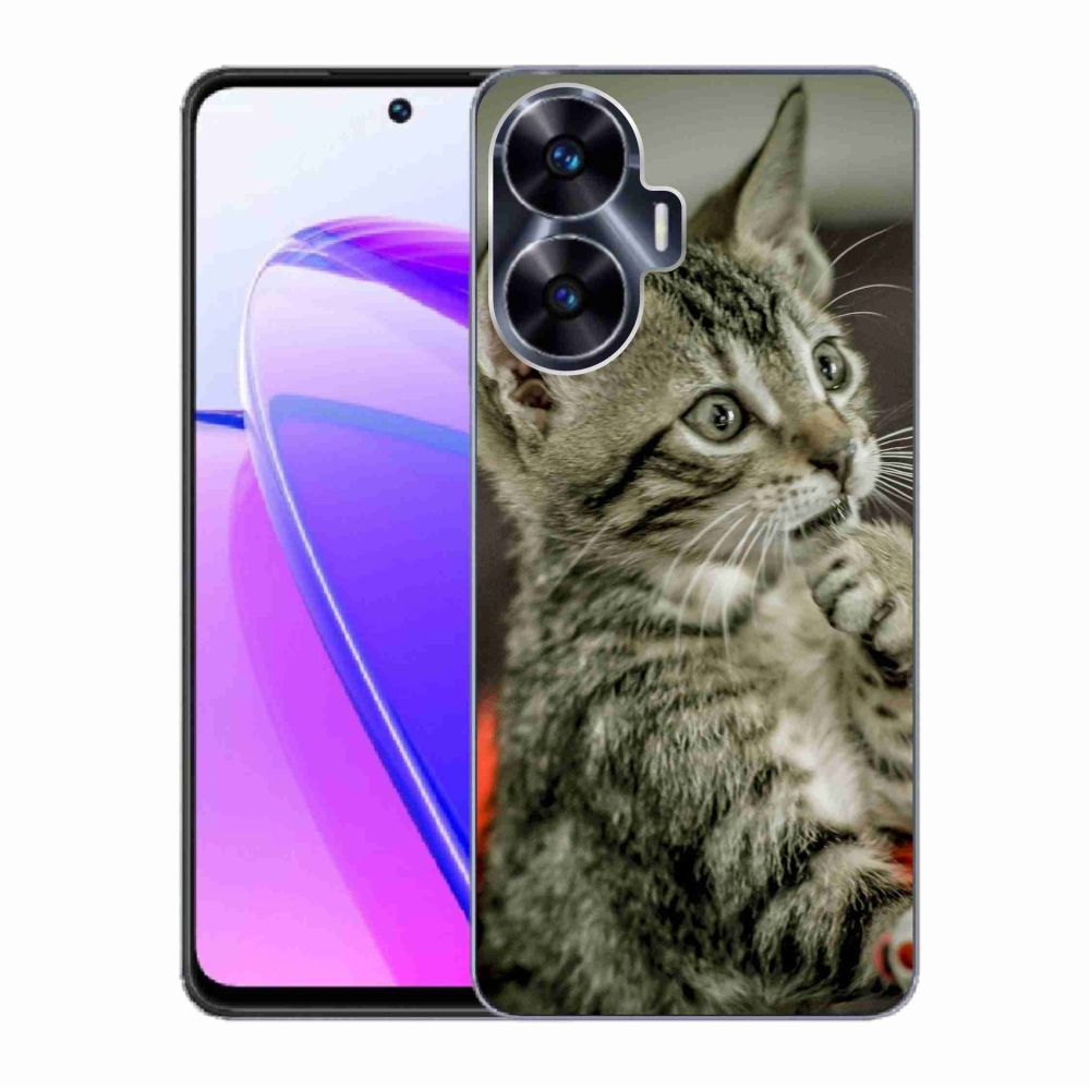 Gélový kryt mmCase na Realme C55 - roztomilá mačka