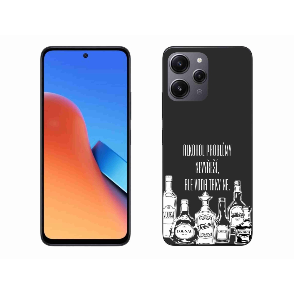 Gélový kryt mmCase na Xiaomi Redmi 12 - vtipný text čierne pozadie