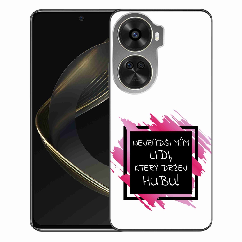 Gélový kryt mmCase na Huawei Nova 12 SE - vtipný text 7 čiernobiele pozadie