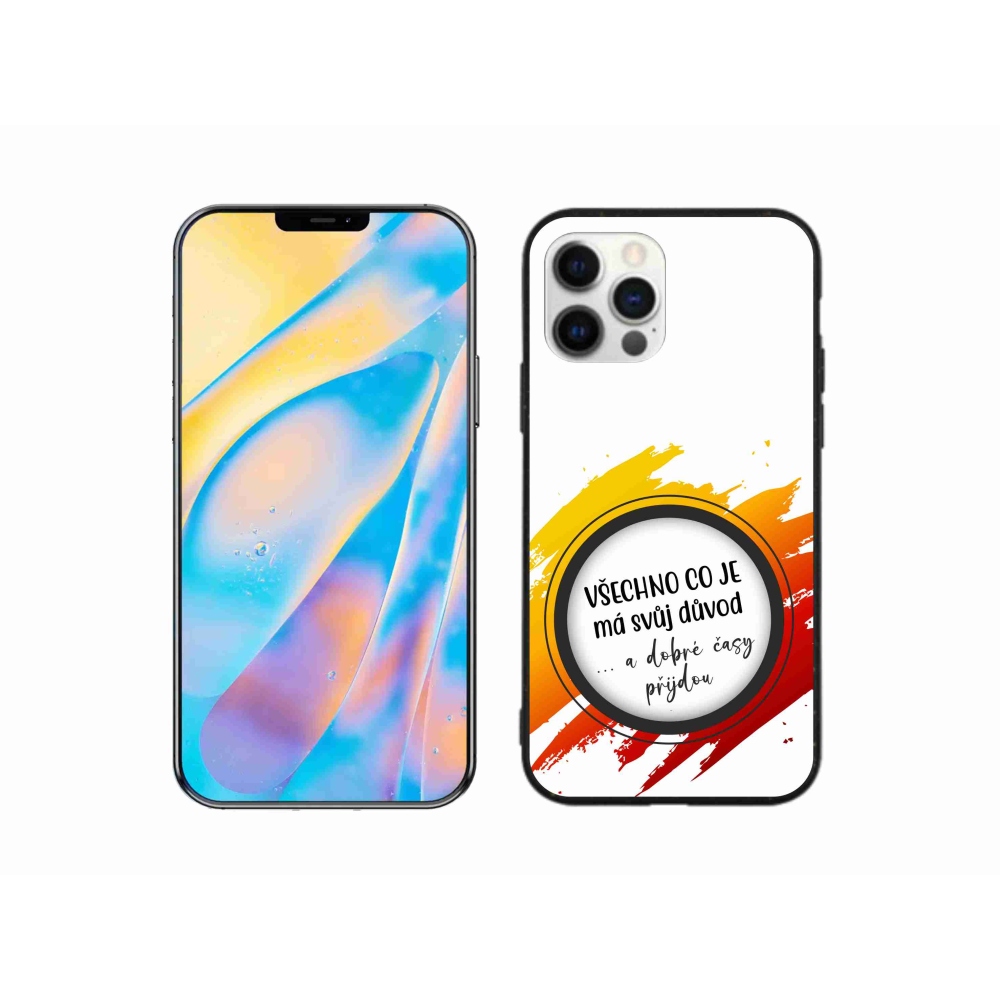 Gélový kryt mmCase na iPhone 12 Pro - citát 3 biele pozadie