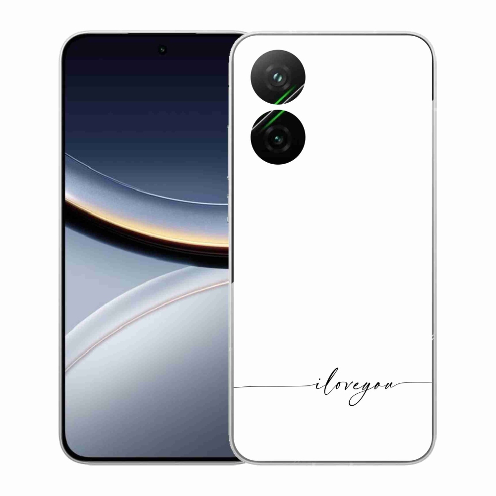 Gélový kryt mmCase na Xiaomi Poco F7 5G - I love you biele pozadie