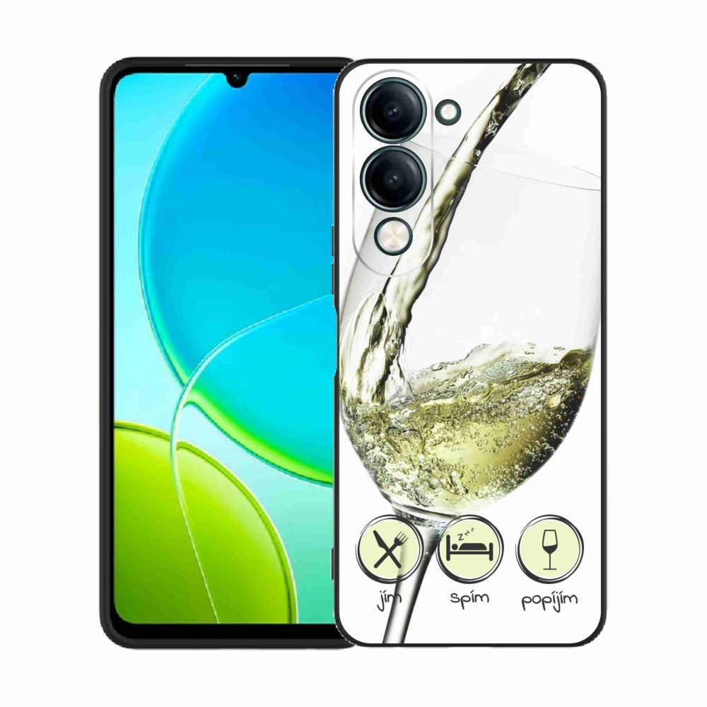 Gélový kryt mmCase na Vivo Y29s 5G - pohár vína bielej