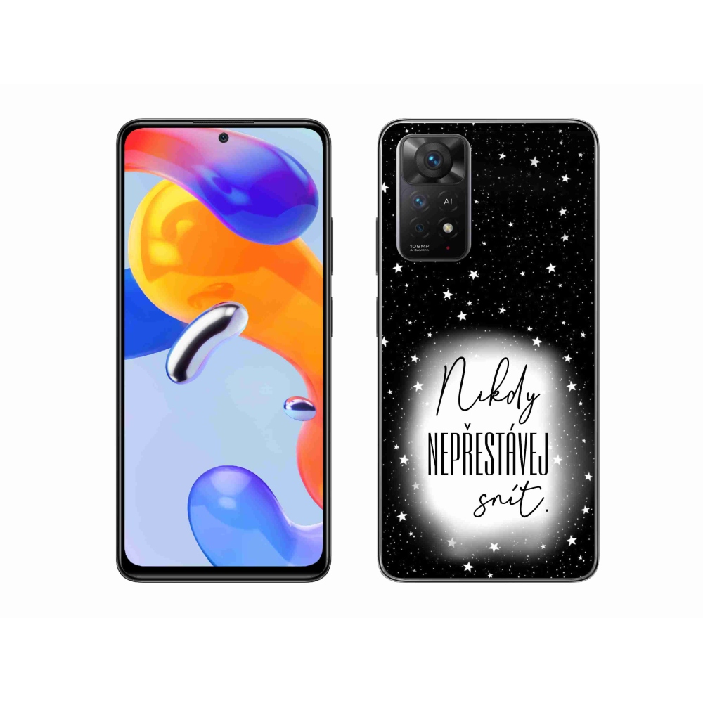 Gélový kryt mmCase na Xiaomi Redmi Note 11 Pro 4G/5G - citát 1 bieločierne pozadie