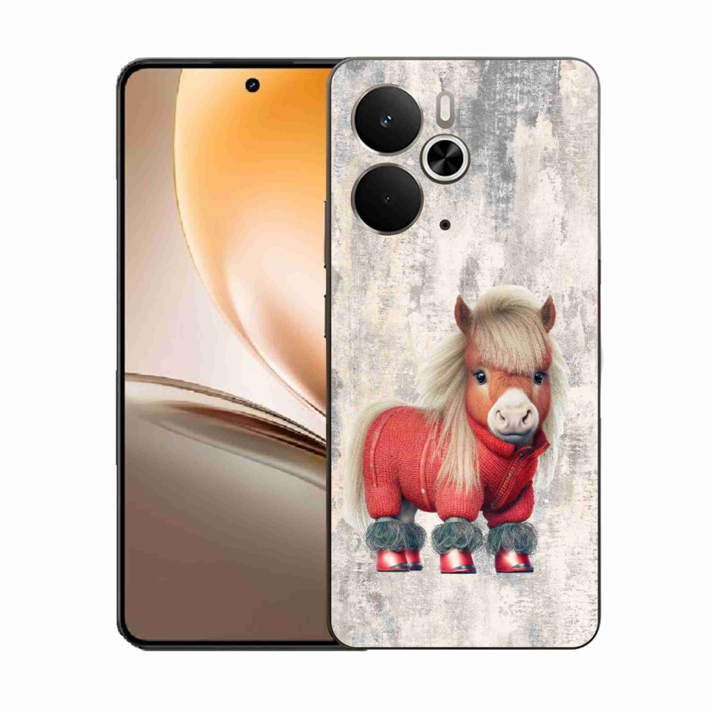 Gélový kryt mmCase na Realme 14 5G - poník vo svetri