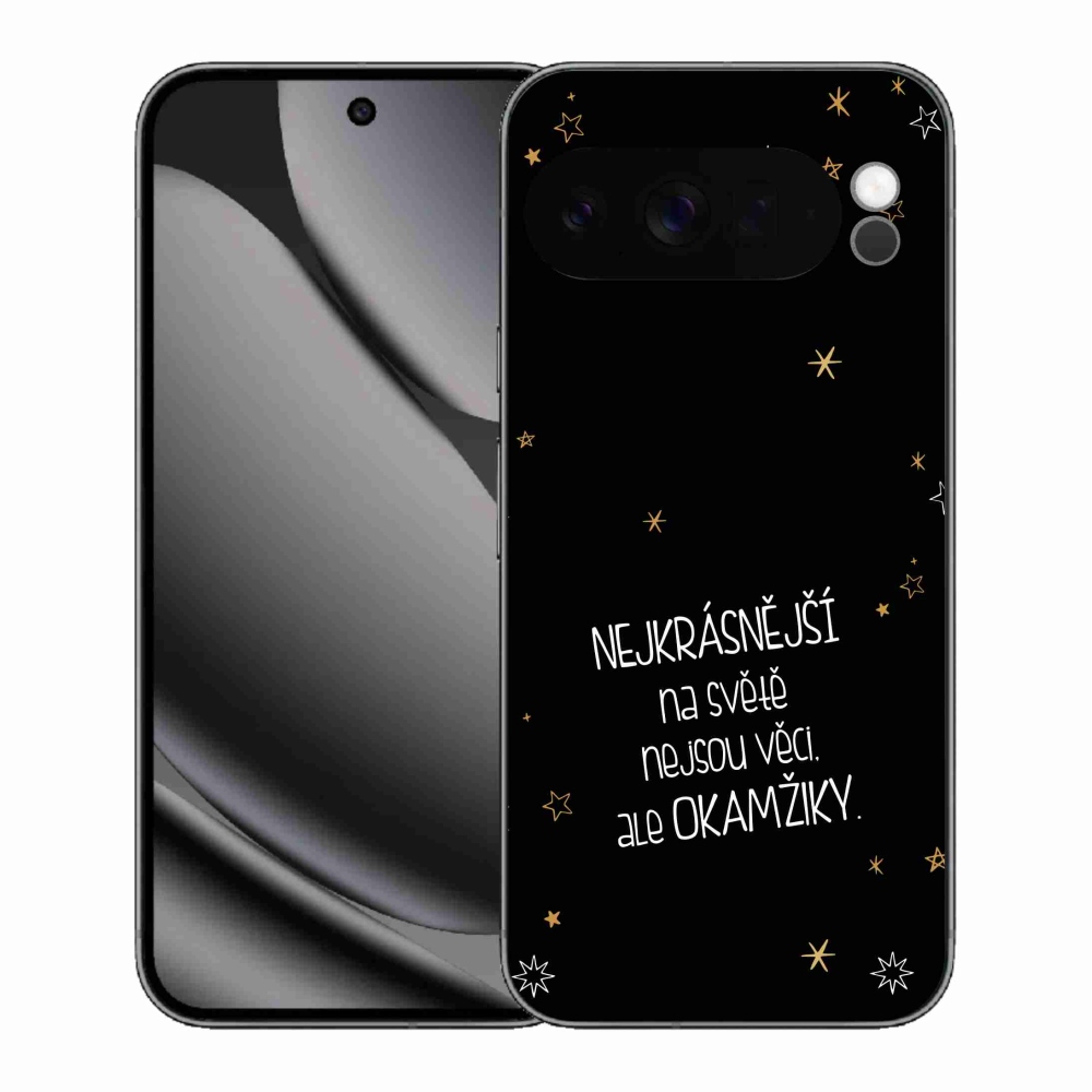 Gélový kryt mmCase na Google Pixel 10 Pro XL - citát 4 čierne pozadie