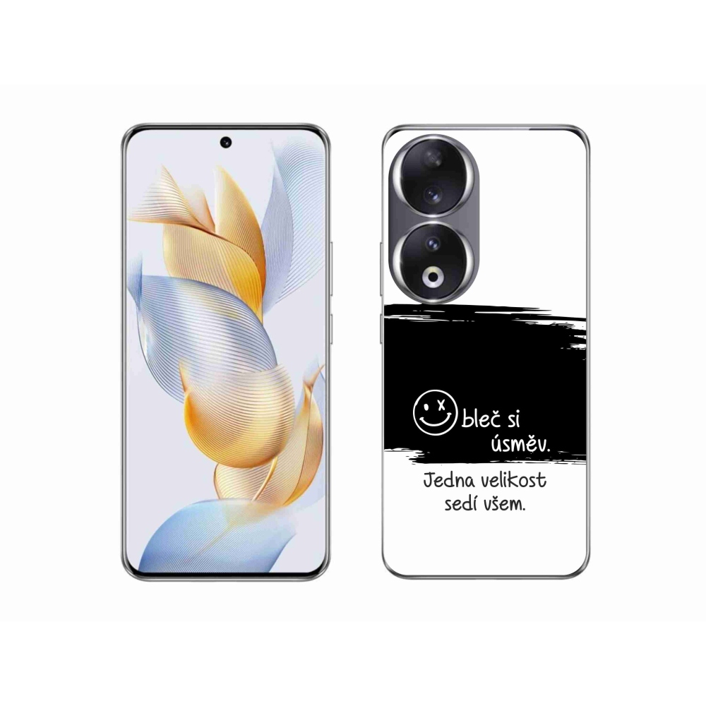 Gélový kryt mmCase na Honor 90 - vtipný text 8 čiernobiele pozadie