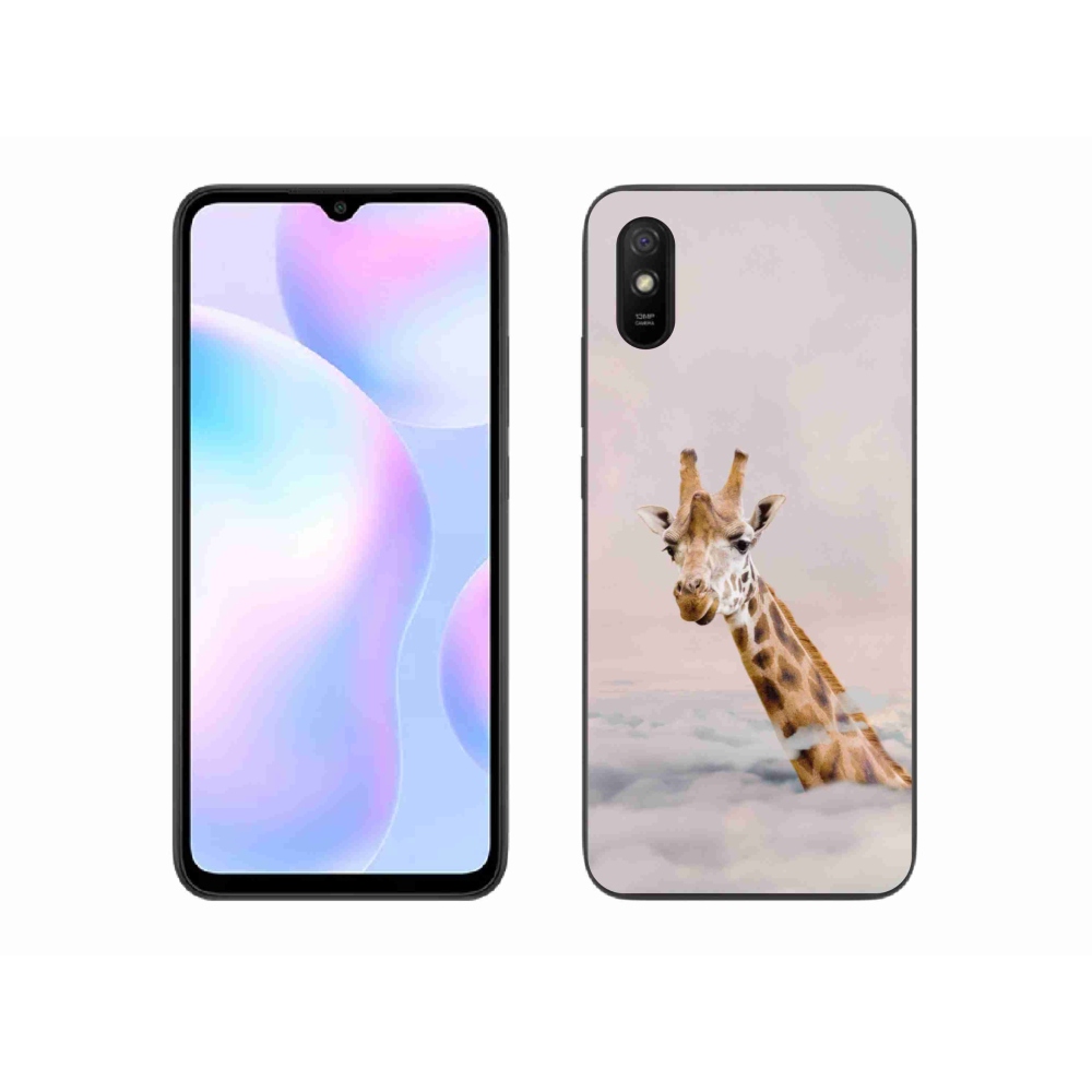 Gélový kryt mmCase na Xiaomi Redmi 9AT - žirafa v oblakoch