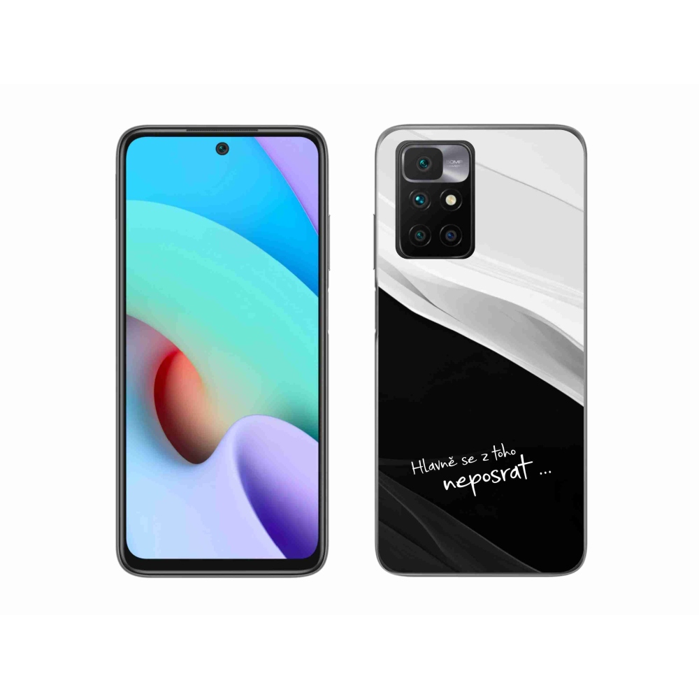 Gélový kryt mmCase na Xiaomi Redmi 10/Redmi 10 (2022) - vtipný text 13 čiernobiele pozadie