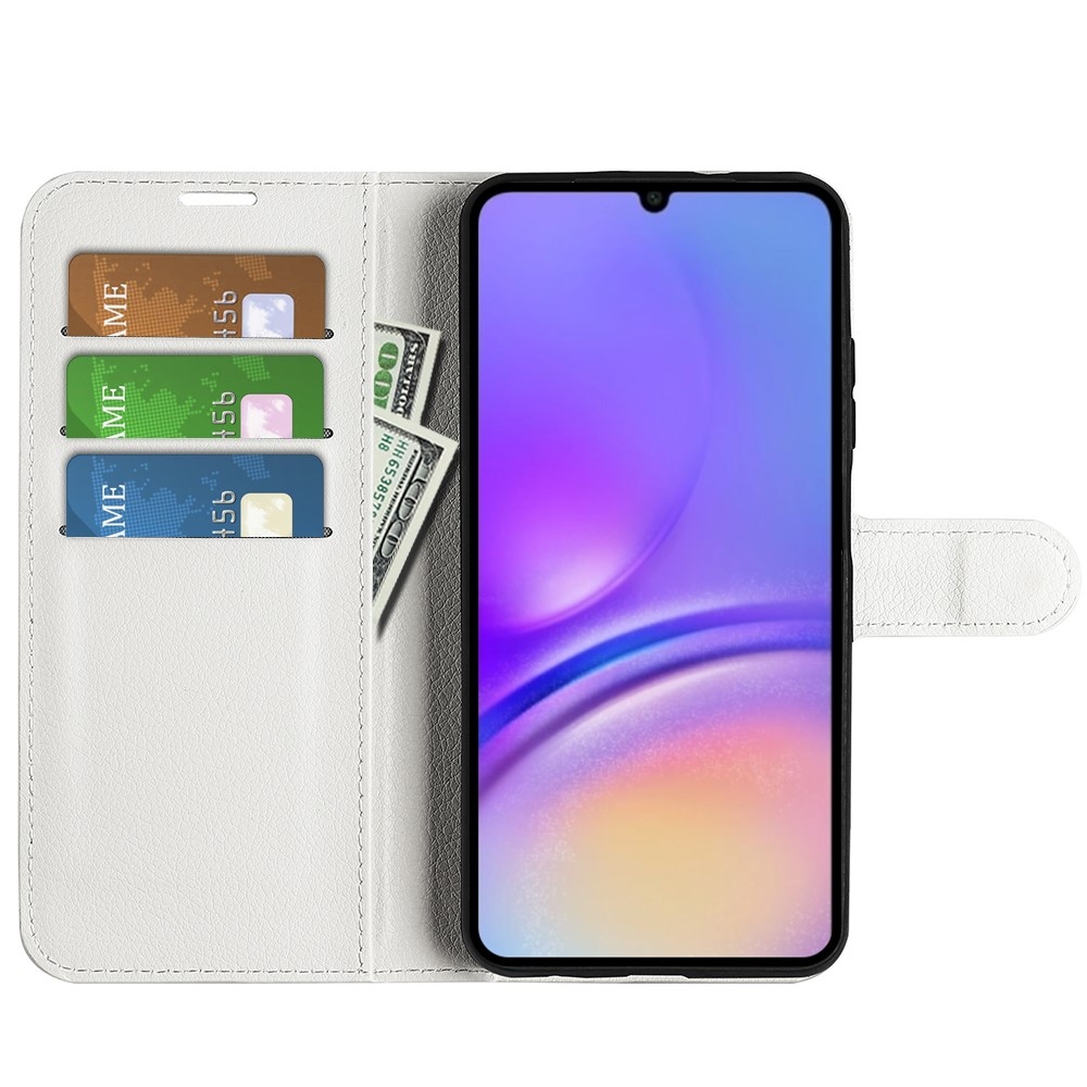 Litchi knižkové púzdro na Samsung Galaxy A07 4G - biele