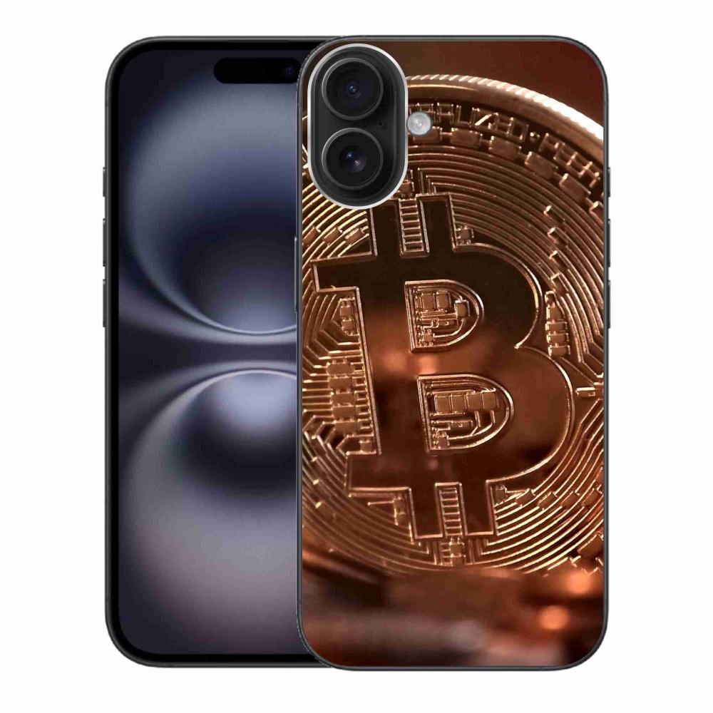 Gélový kryt mmCase na iPhone 16 Plus - bitcoin