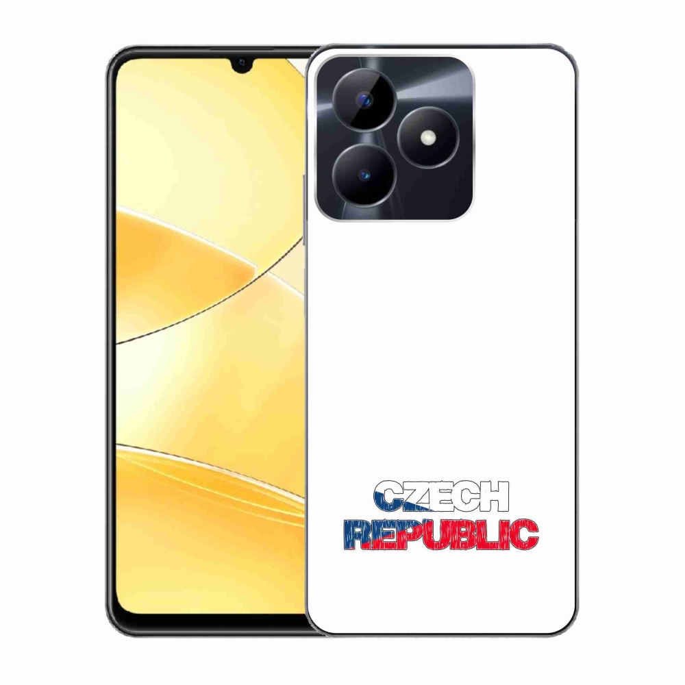 Gélový kryt mmCase na Realme C51/C53 - Czech Republic biele pozadie
