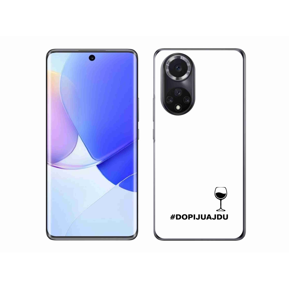 Gélový kryt mmCase na Honor 50 - vínny motív biele pozadie