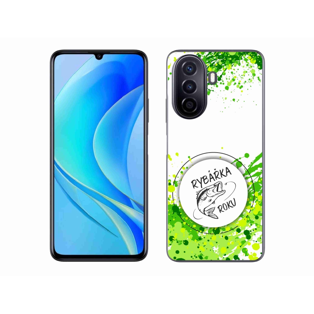 Gélový kryt mmCase na Huawei Nova Y70 - rybárka roku biele pozadie