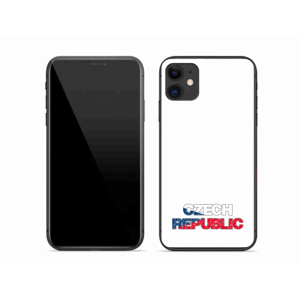 Gélový kryt mmCase na iPhone 11 - Czech Republic biele pozadie