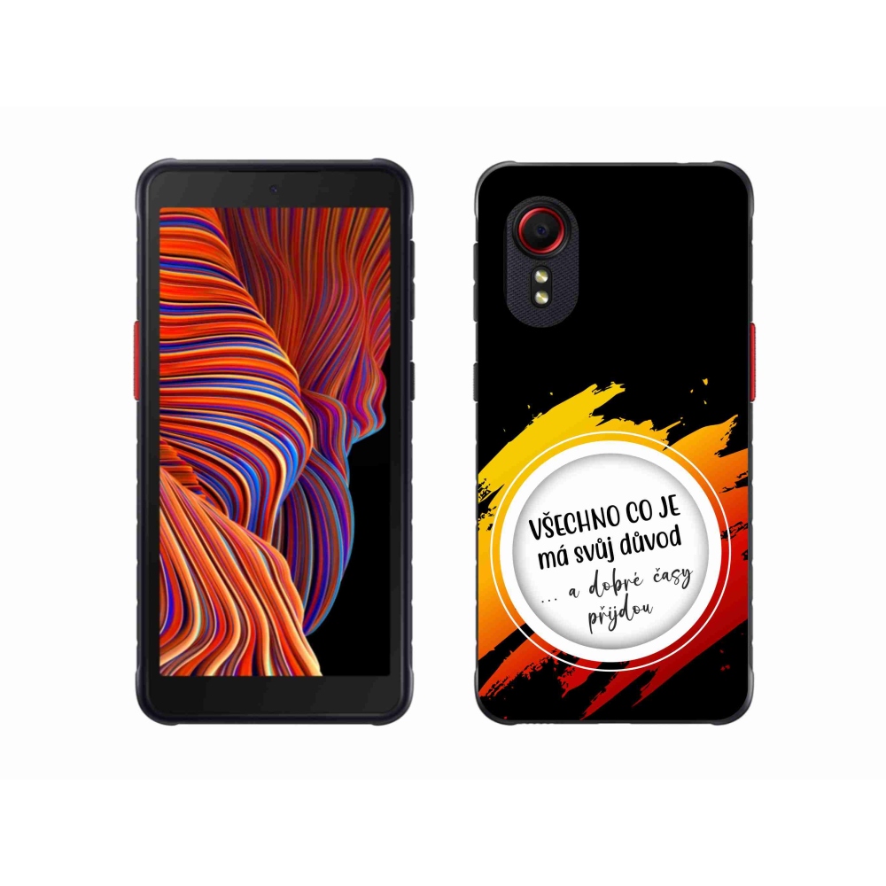 Gélový kryt mmCase na Samsung Galaxy Xcover 5 - citát 3 čierne pozadie