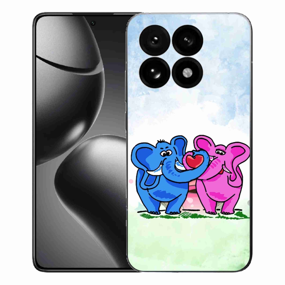 Gélový kryt mmCase na Xiaomi 15T - zamilovaní slony