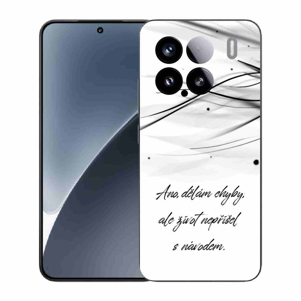 Gélový kryt mmCase na Xiaomi 15 - citát biele pozadie