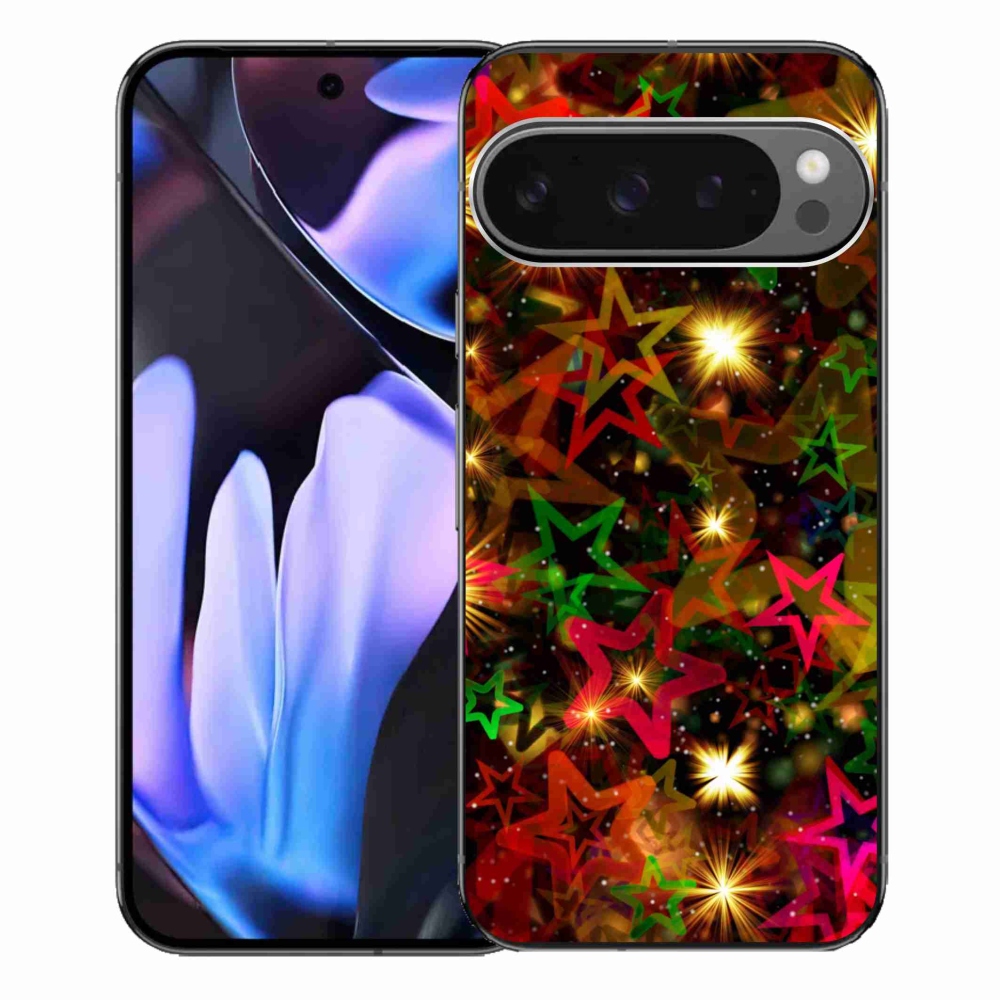 Gélový kryt mmCase na Google Pixel 9 Pro XL - farebné hviezdičky