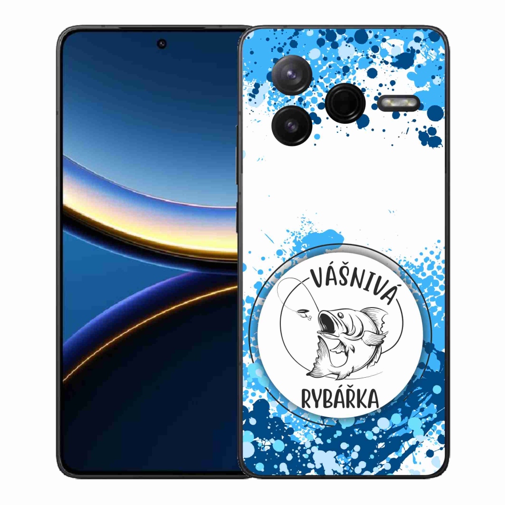 Gélový kryt mmCase na Xiaomi Poco F7 Pro - vášnivá rybárka biele pozadie
