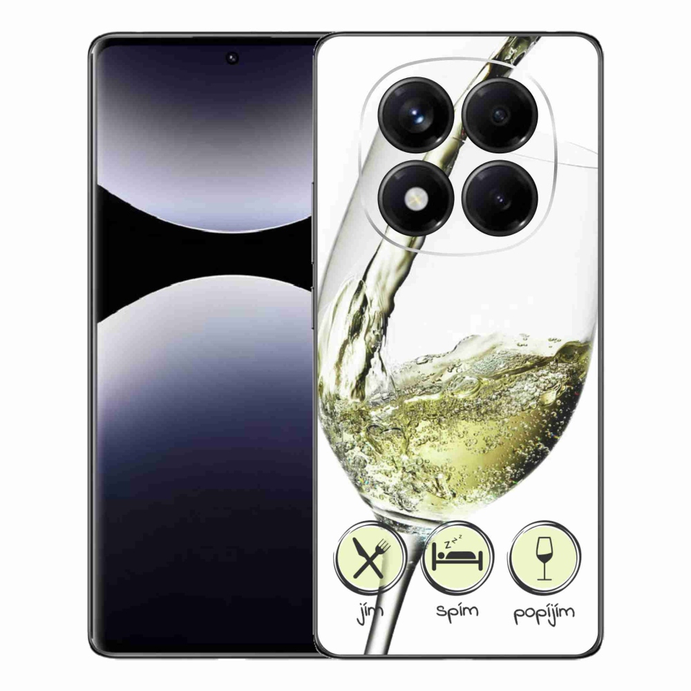 Gélový kryt mmCase na Xiaomi Redmi Note 14 Pro - pohár vína bielej