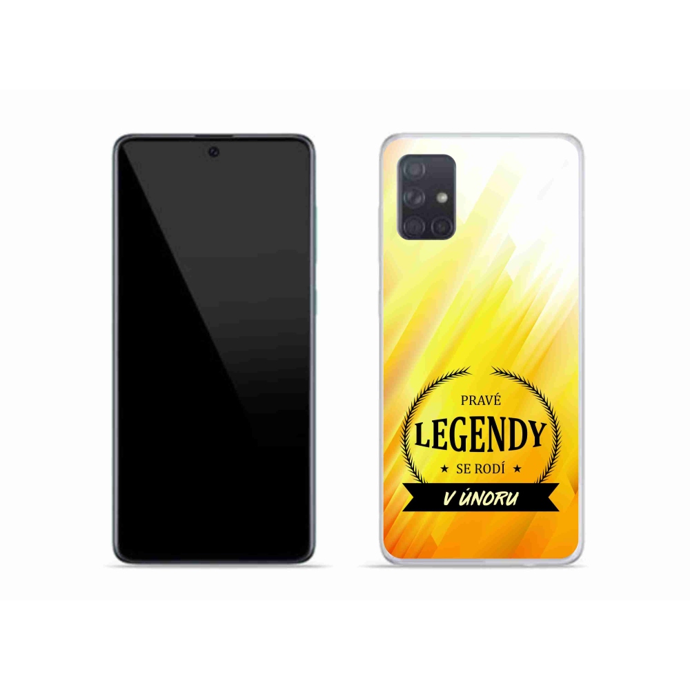 Gélový kryt mmCase na Samsung Galaxy A51 - legendy vo februári žlté pozadie