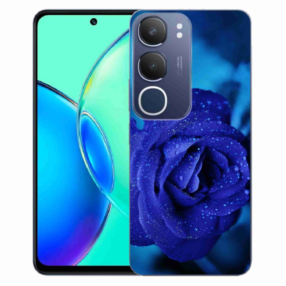 Gélový kryt mmCase na Vivo Y19s - modrá ruža
